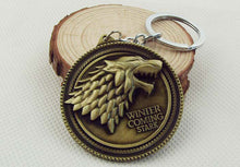 Stark Winter is Coming Keyring - Gold/Silver