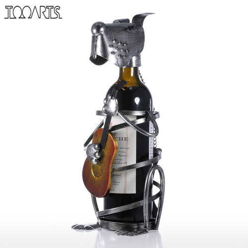 Puppy Wine Rack with Guitar